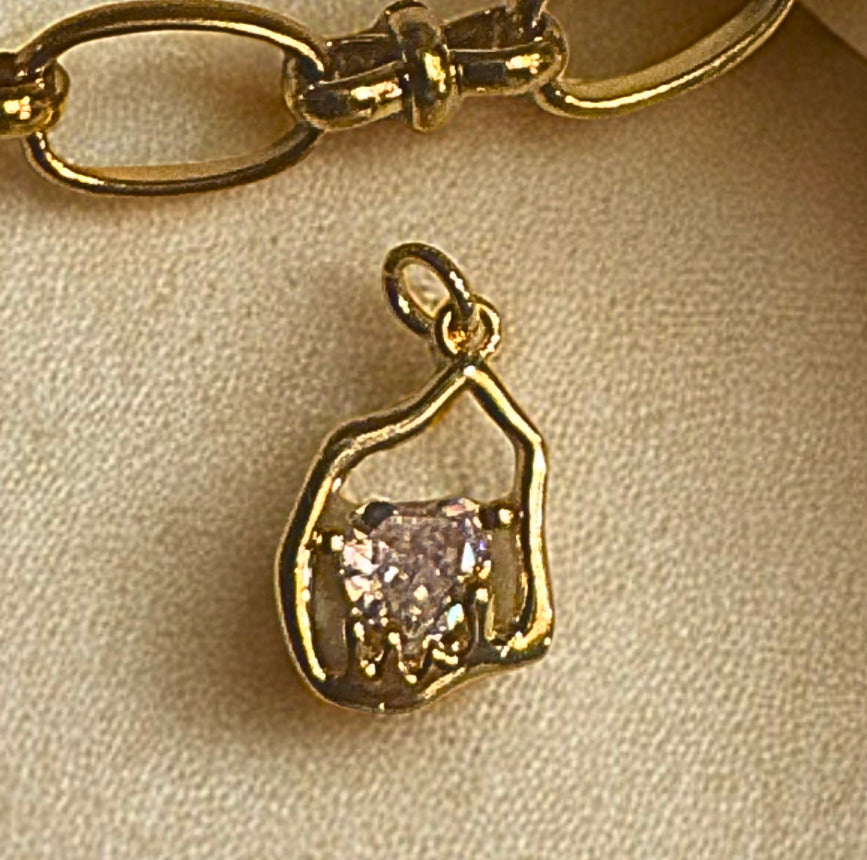 Abstract Diamond (CZ) Charm