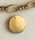 Gold Engravable Circular Pendant