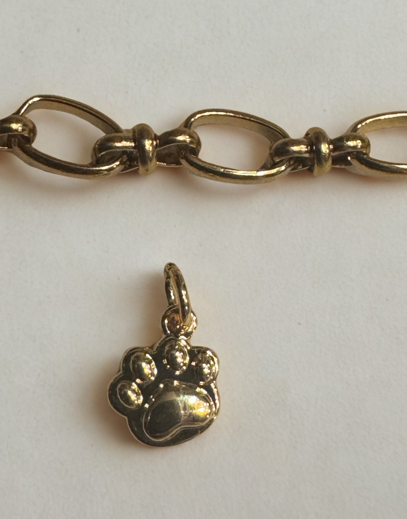 Gold Paw Charm (solid)
