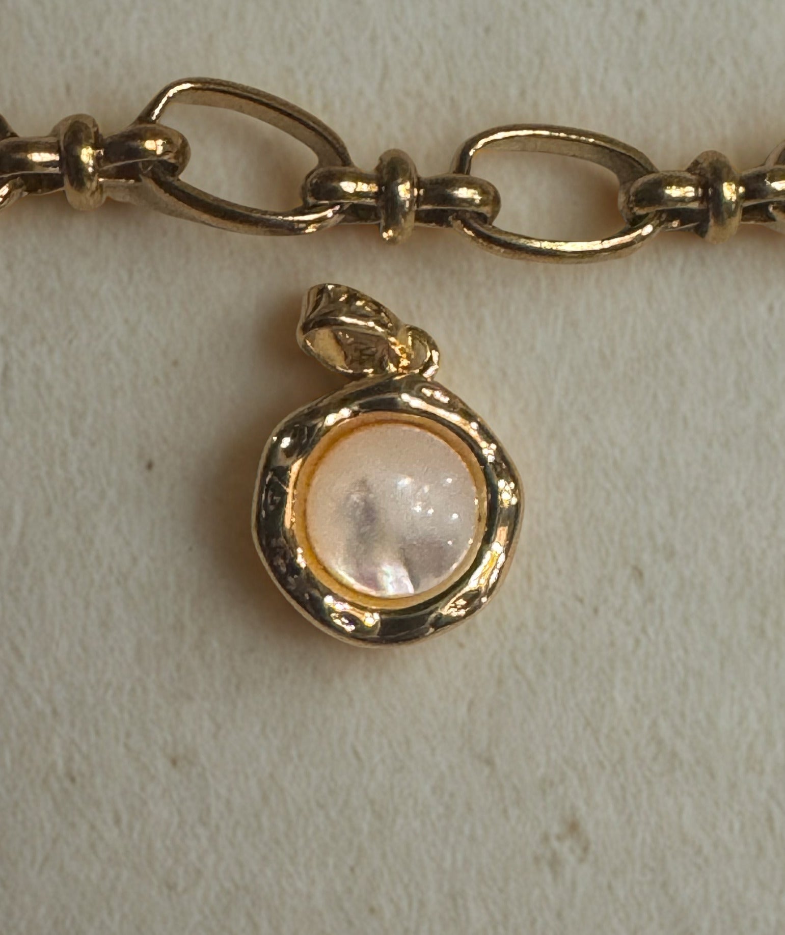 Pearl Gold Ring Charm